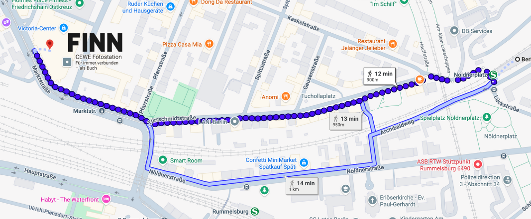 Einfahrt / Parkhaus zur FINN Station im Victoria Center (Auto)